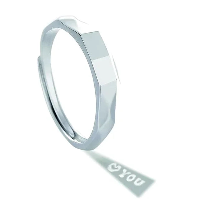 Jeulian™️ Adjustable "Love Projection Ring" Women & Men Sterling Silver