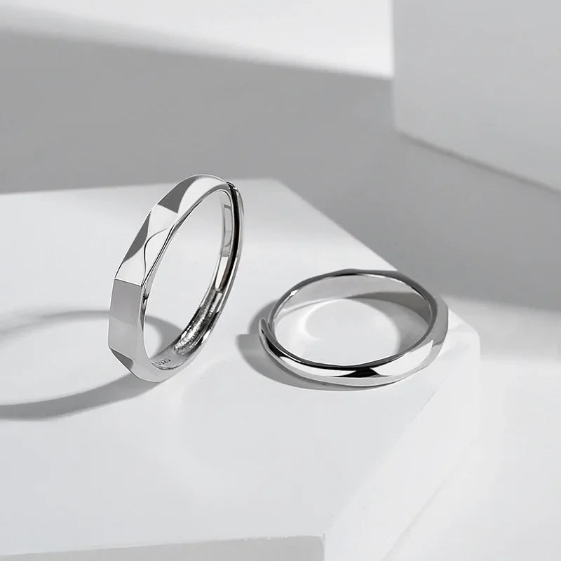 Jeulian™️ Adjustable "Love Projection Ring" Women & Men Sterling Silver