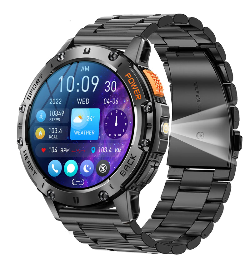 Last Day Of Sale! 60% OFF! | [NEW] 2024 LIGE Men's Rugged Bluetooth Calling Smartwatch With Flashlight