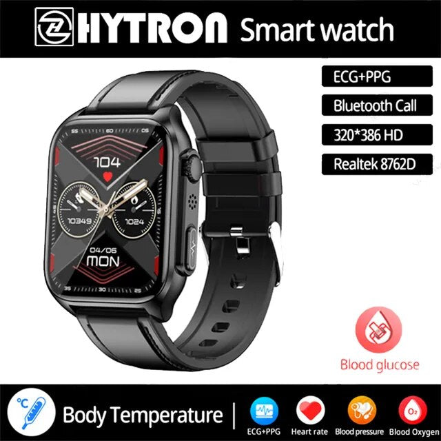 ECG Blood Sugar, Blood Glucose, Blood Pressure Smart Watch