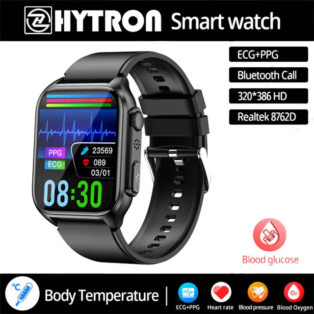 ECG Blood Sugar, Blood Glucose, Blood Pressure Smart Watch