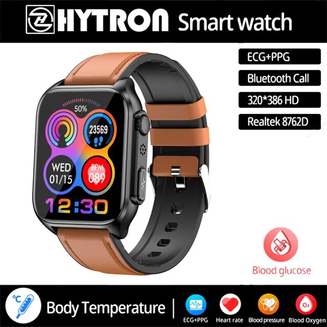 ECG Blood Sugar, Blood Glucose, Blood Pressure Smart Watch