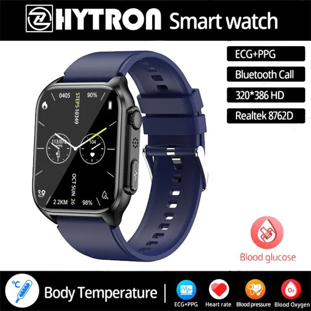 ECG Blood Sugar, Blood Glucose, Blood Pressure Smart Watch