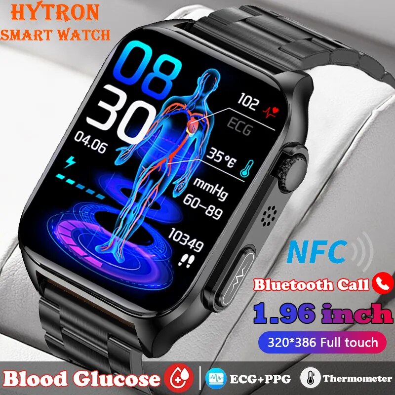 ECG Blood Sugar, Blood Glucose, Blood Pressure Smart Watch