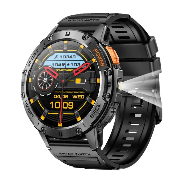 Last Day Of Sale! 60% OFF! | [NEW] 2024 LIGE Men's Rugged Bluetooth Calling Smartwatch With Flashlight