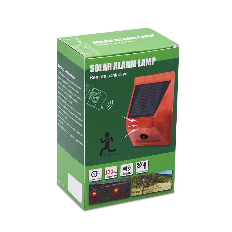 129db Police Grade Solar Burglar Alarm Light With Remote Control - ClickerMans