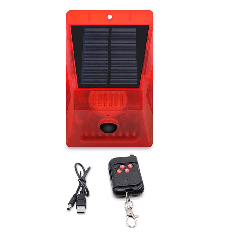 129db Police Grade Solar Burglar Alarm Light With Remote Control - ClickerMans