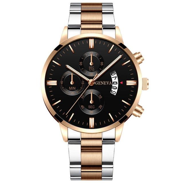 Men's Relogio Masculino Business Luxury Stainless Steel Watch - ClickerMans