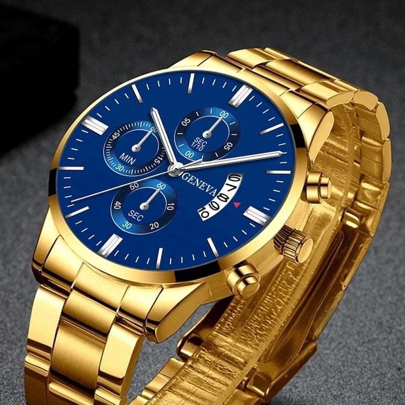 mens business watch gold 