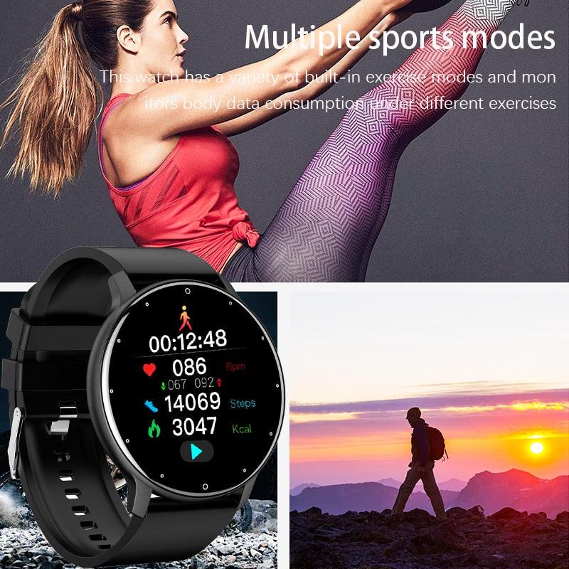 LIGE Waterproof Full Touch Screen Smart Watch - ClickerMans