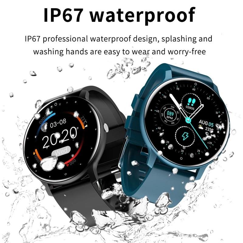 LIGE Waterproof Full Touch Screen Smart Watch - ClickerMans