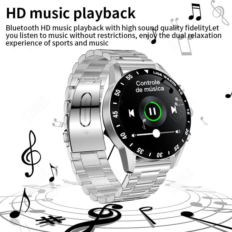 [NEW] LIGE Men's Business Smart Watch With Bluetooth Calling - ClickerMans